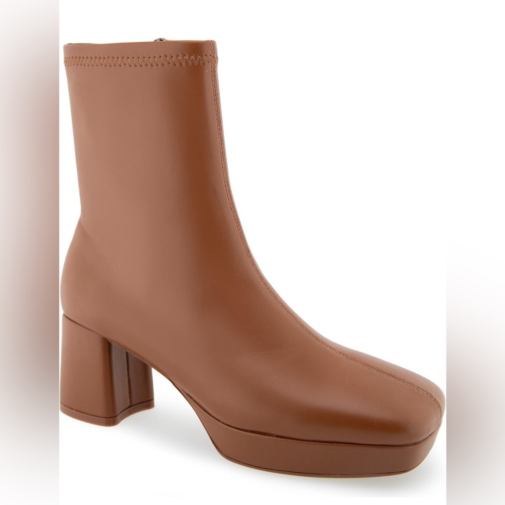 NIB Women’s Areosoles Mid Calf Boot in Sussex Luggage Combo Color - 11